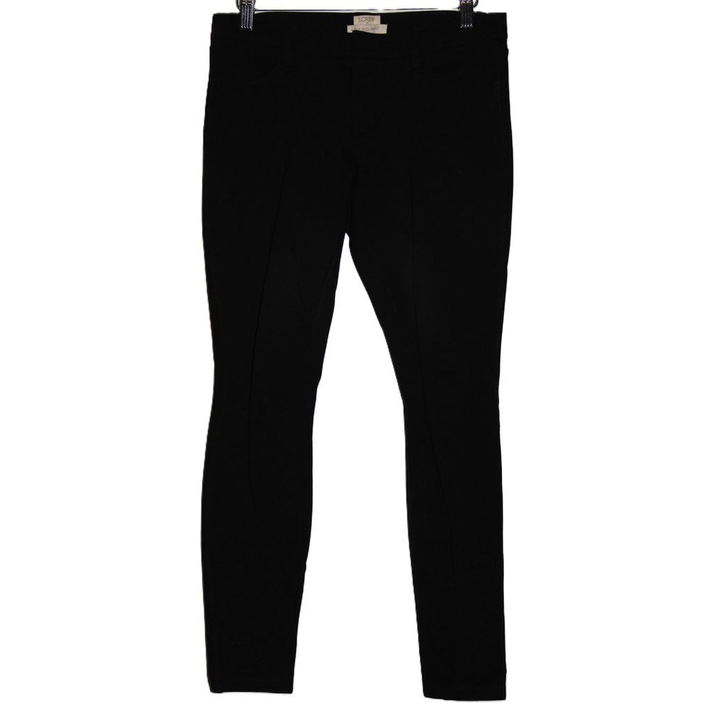 Womens J.Crew The Gigi Pant 34075 Black Ponte Mid Rise Super Skinny Pants Size 2